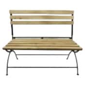 Wholesale - *AS IS*Wood Bench Metal Frame Folding 35"Hx41"Lx21"W C/P 1, UPC: 635309855527